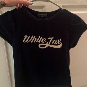 White Fox Boutique Navy Blue Tee